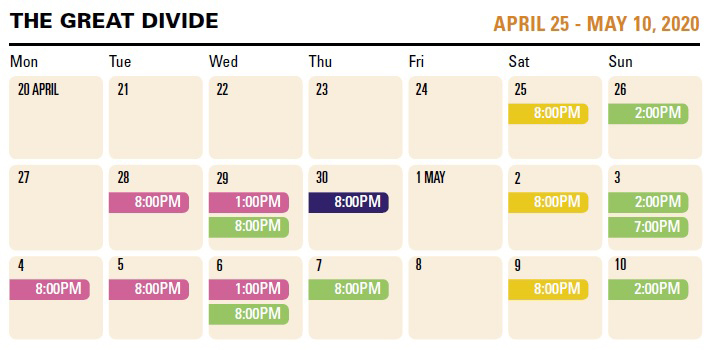 The Pianist of Willesden Lane schedule